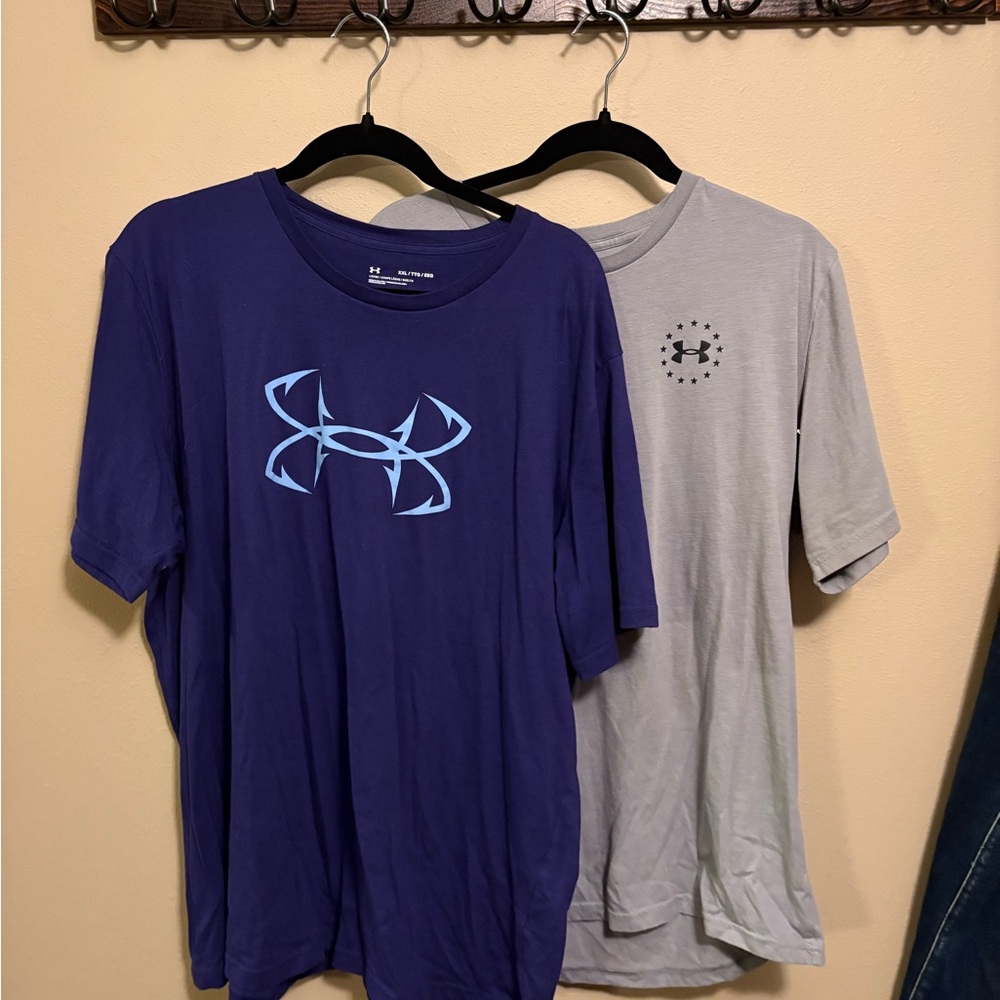 Under Armour Deep Purple and Grey Tees